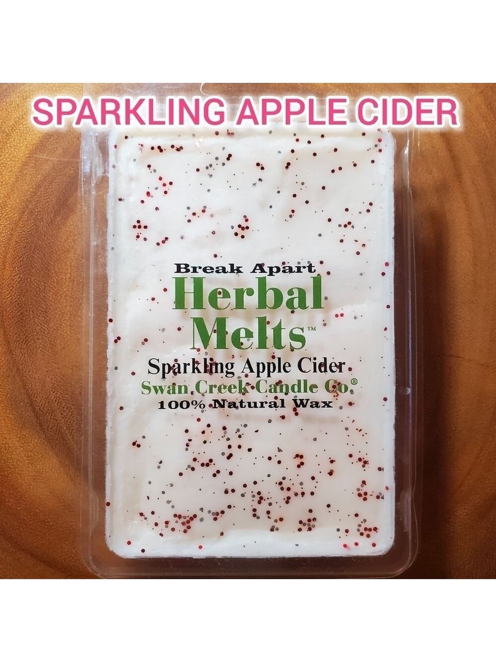 SPARKLING APPLE CIDER by SWAN CREEK CANDLE CO Herbal Melts Natural Wax 5.25 oz - Picture 6 of 6